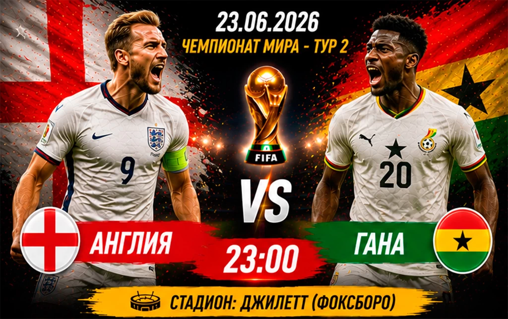 Англия — Гана