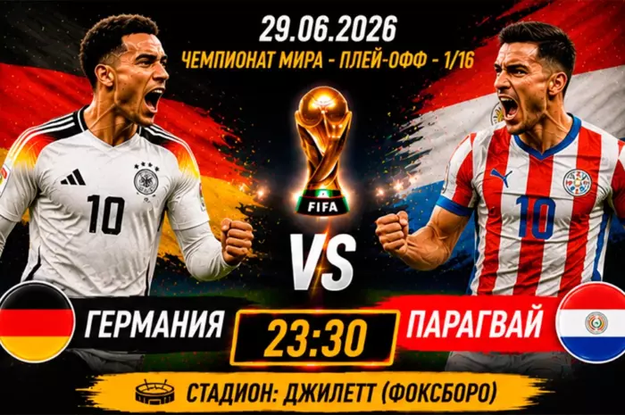 ⚽ Прогноз на матч Германия – Парагвай: уверенная победа немцев? Коэффициент около 1.45