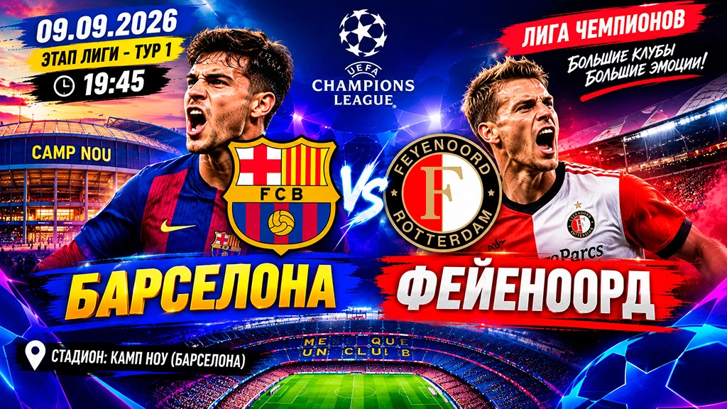 Барселона - Фейеноорд прогноз