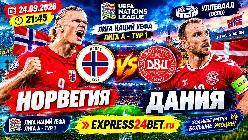 Норвегия - Дания прогноз