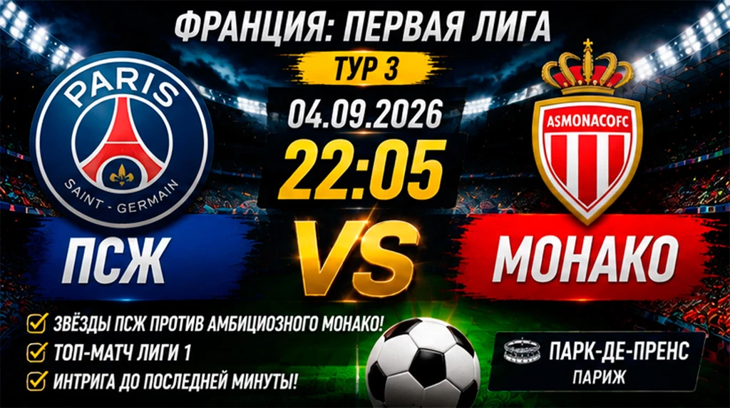 ПСЖ - Монако прогноз